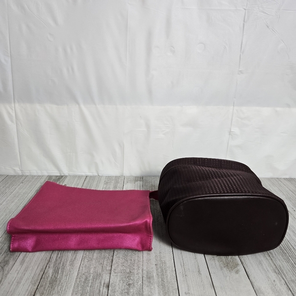 Lot Of 2 Estee Lauder LANCOME Cosmetic Make Up Bags Pink Plum - Picture 9 of 9